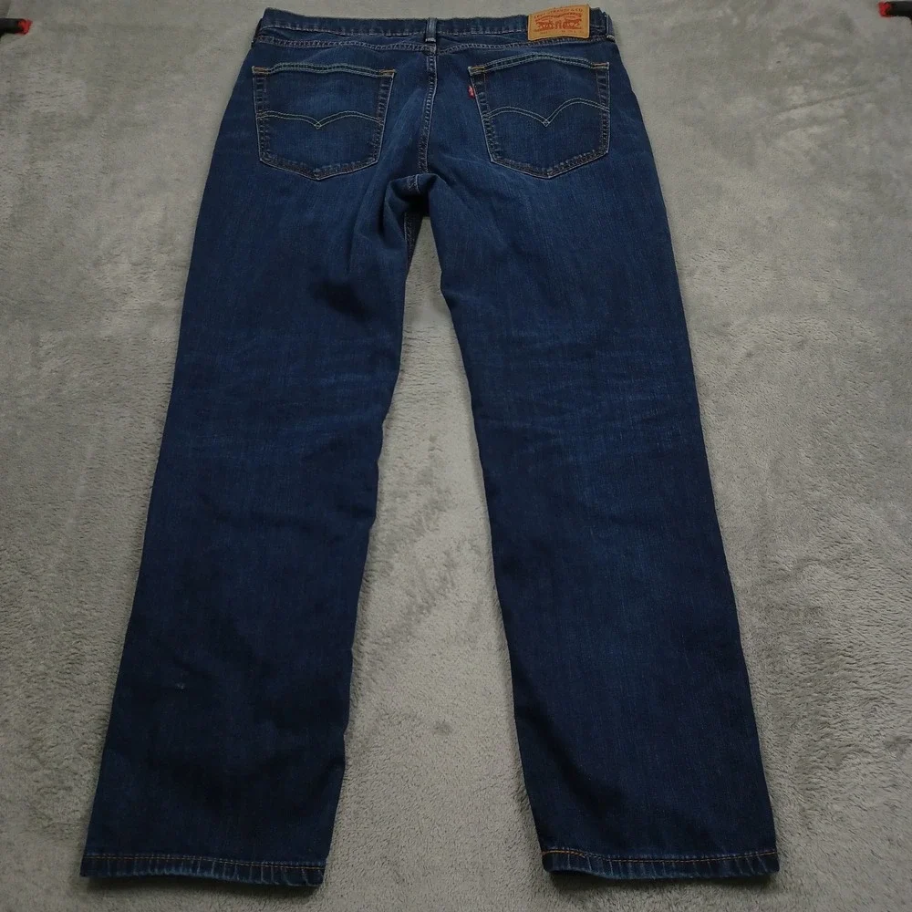 Levis 541 Jeans Mens 36x30 Blue Denim Distressed Athletic Tapered Preppy